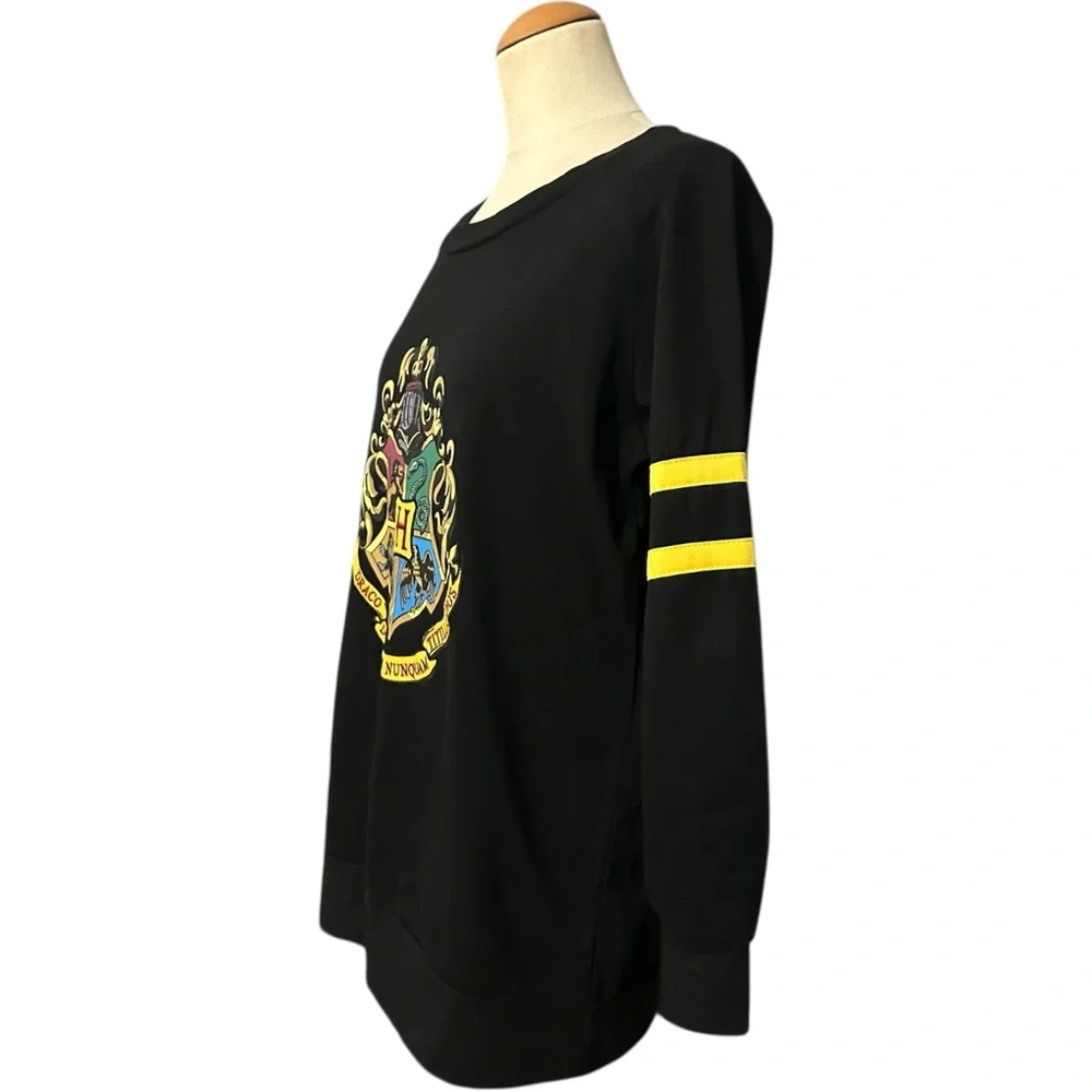Harry Potter Draco Hogwarts Crest Sweatshirt Black Small